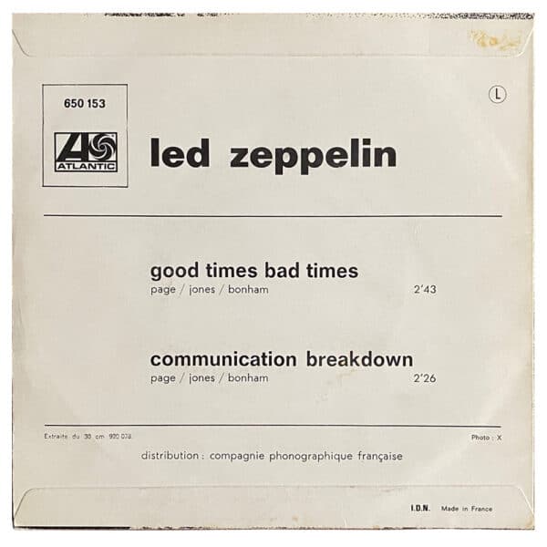 Single <br>France (650153) <br>Good Times Bad Times / Communication Breakdown (#2) - Image 2