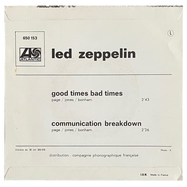 Single <br>France (650153) <br>Good Times Bad Times / Communication Breakdown (#3) - Image 2