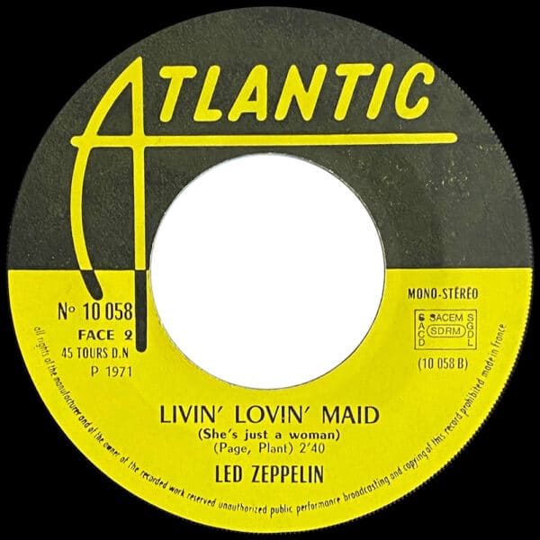 Single <br>France (10 058) <br>Whole Lotta Love / Living Loving Maid (#2) - Image 4