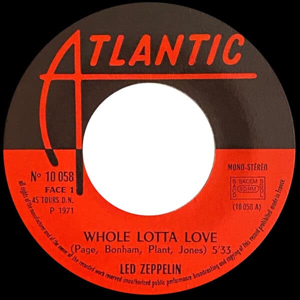 Single <br>France (10 058) <br>Whole Lotta Love / Living Loving Maid (#4) - Image 3