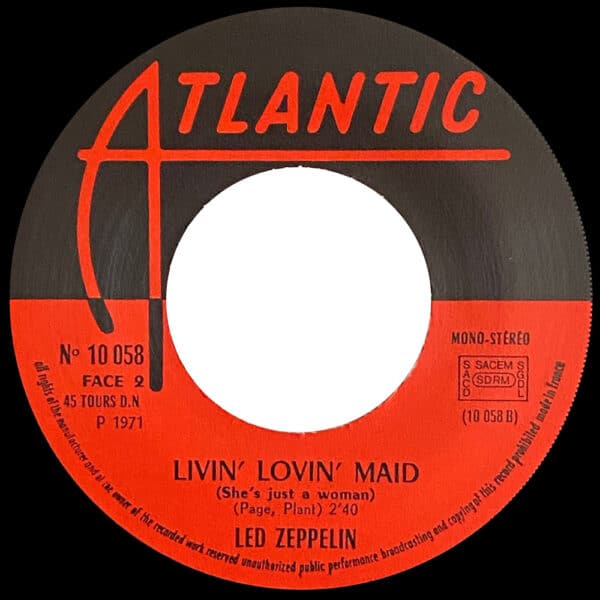 Single <br>France (10 058) <br>Whole Lotta Love / Living Loving Maid (#4) - Image 4