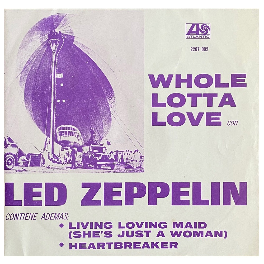 Single <br>Mexico (2207 002) <br>Whole Lotta Love / Living Loving Maid / Heartbreaker (Promo #1)