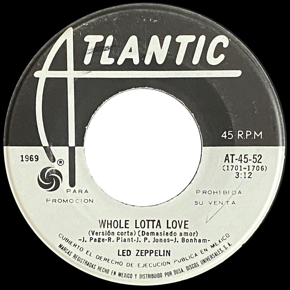 Single <br>Mexico (AT-45-52) <br>Whole Lotta Love / Living Loving Maid (Promo) - Image 2