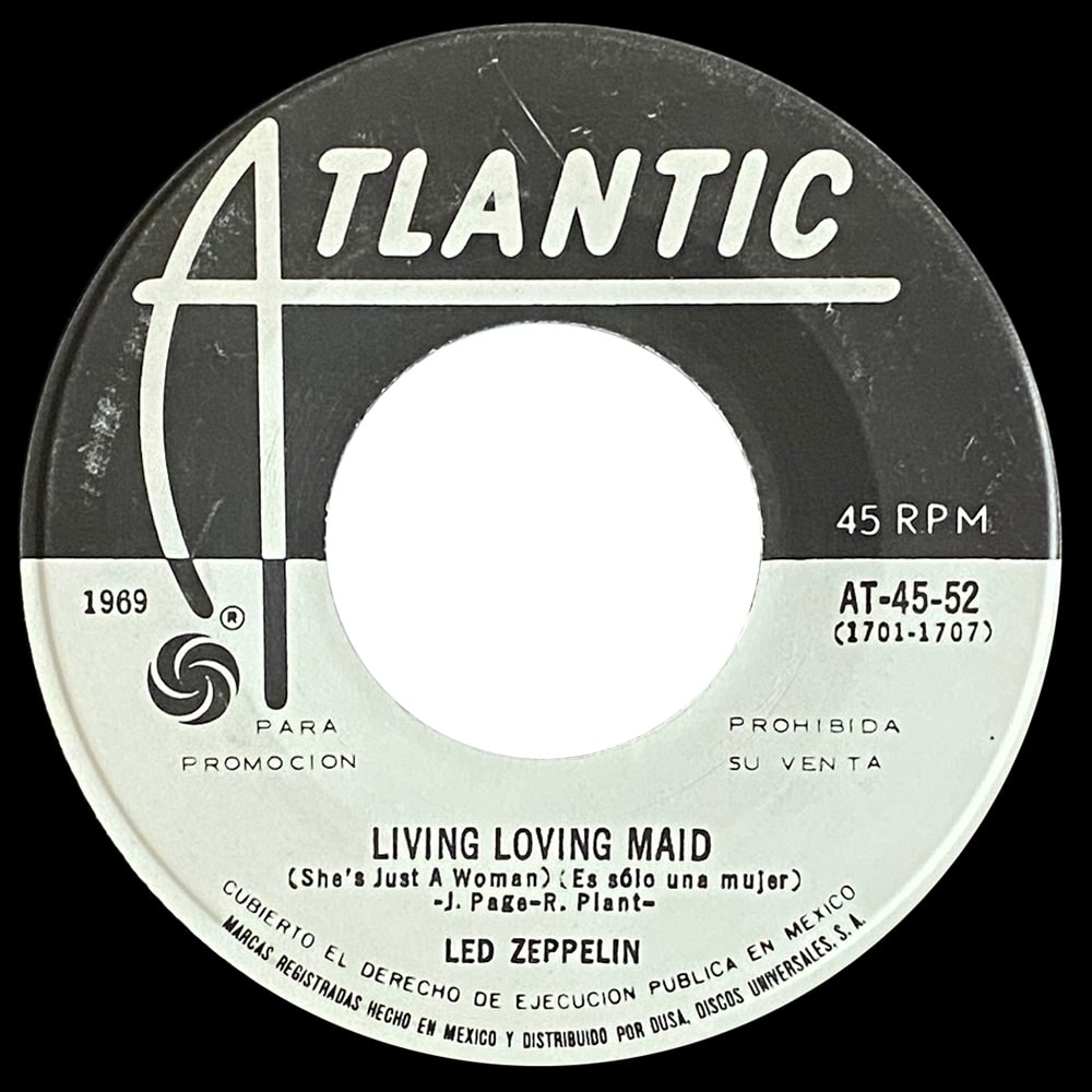 Single <br>Mexico (AT-45-52) <br>Whole Lotta Love / Living Loving Maid (Promo) - Image 3