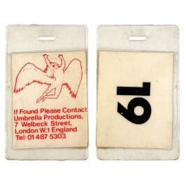 Luggage Tag (1980) <br>Swan Song, #19 (UK)