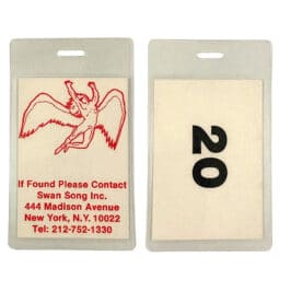 Luggage Tag (1980) <br>Swan Song, #20 (US)