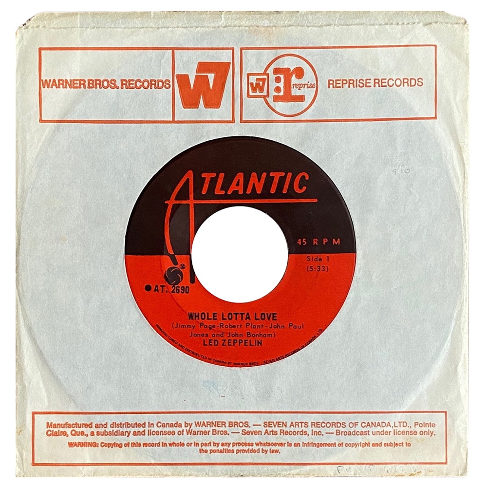 Single <br>Canada (AT. 2690) <br>Whole Lotta Love / Living Loving Maid (#6)