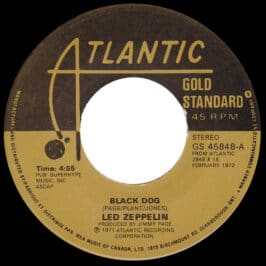 Single <br>Canada (GS 45848) <br>Black Dog / Misty Mountain Hop (#2)