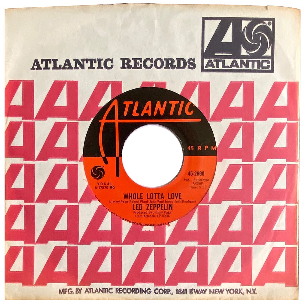 Single <br>USA (45-2690) <br>Whole Lotta Love / Living Loving Maid (#11)