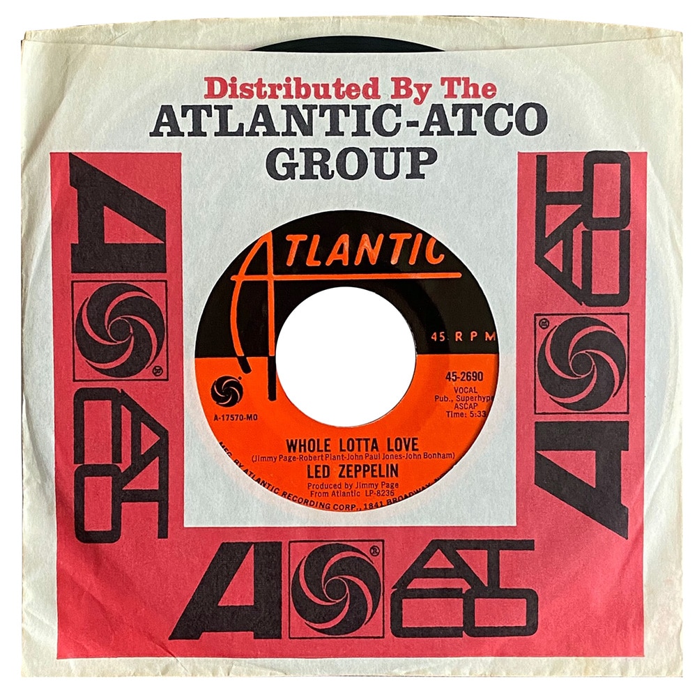 Single <br>USA (45-2690) <br>Whole Lotta Love / Living Loving Maid (#12)