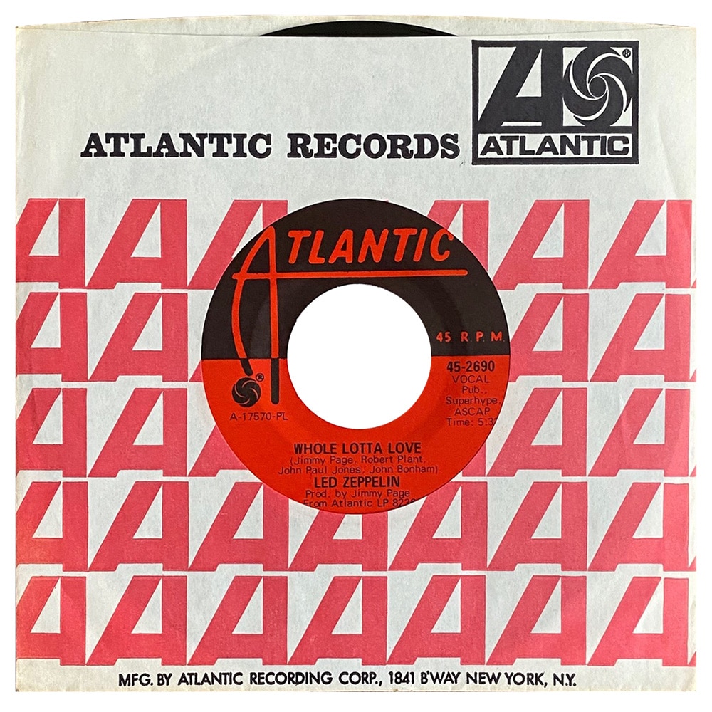 Single <br>USA (45-2690) <br>Whole Lotta Love / Living Loving Maid (#08)