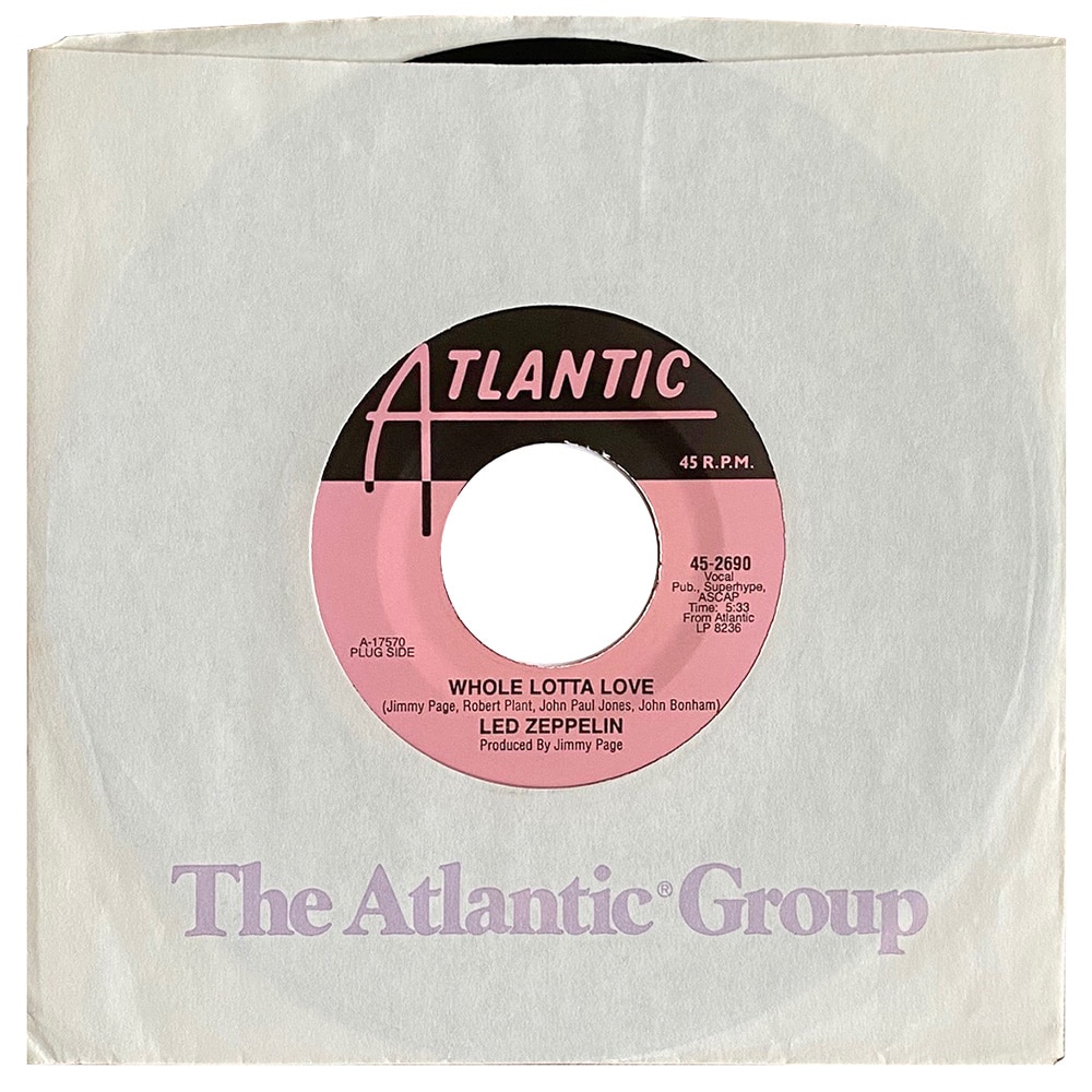 Single <br>USA (45-2690) <br>Whole Lotta Love / Living Loving Maid (Promo #3)
