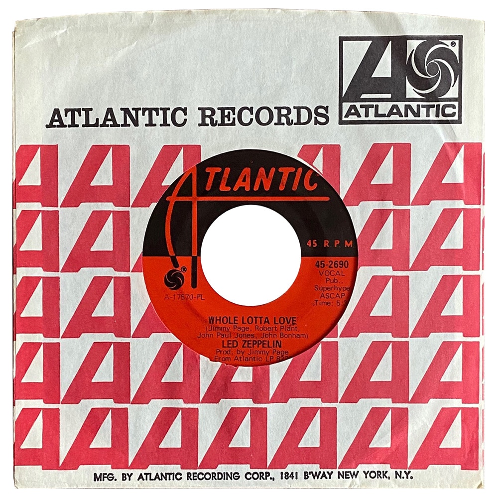Single <br>USA (45-2690) <br>Whole Lotta Love / Living Loving Maid (#10)