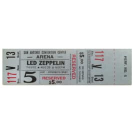 Concert Ticket <br>1971.08.27 <br>San Antonio, TX