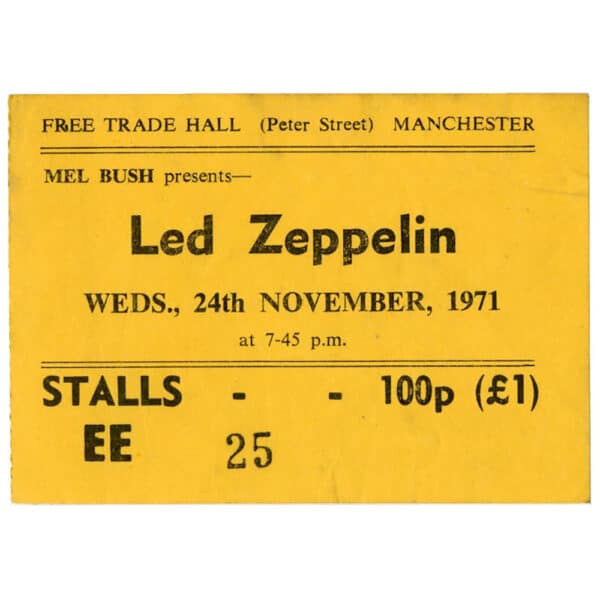 Concert Ticket <br>1971.11.24 <br>Manchester, UK