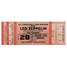 Concert Ticket <br>1977.05.21 <br>Houston, TX