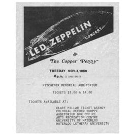 Concert Advertisement <br>1969.11.04 <br>Kitchener, CA (Poster)