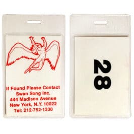 Luggage Tag (1980) <br>Swan Song, #28 (US)