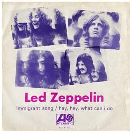 Single <br>Portugal (N-28-101) <br>Immigrant Song / Hey, Hey, What Can I Do (#1)