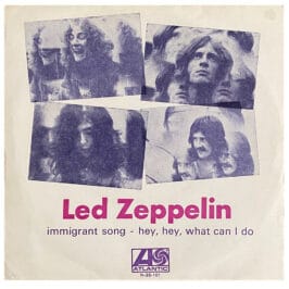 Single <br>Portugal (N-28-101) <br>Immigrant Song / Hey, Hey, What Can I Do (#4)