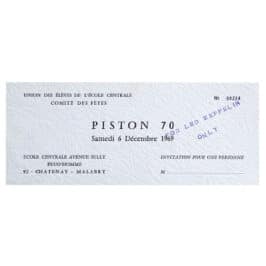 Concert Ticket <br>1969.12.06 <br>Chatenay-Malabry, FR