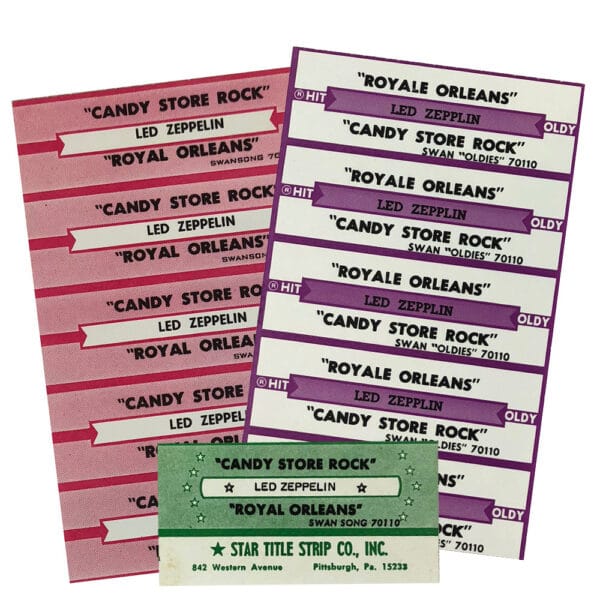 Candy Store Rock (1976) <br>Jukebox Strips (USA)