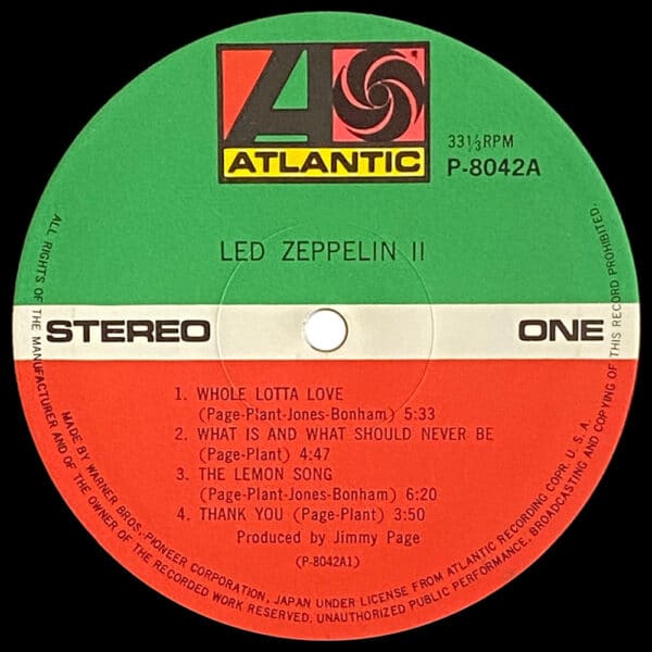 LP <br>Led Zeppelin II <br>Japan (P–8042A) #1 - Image 3