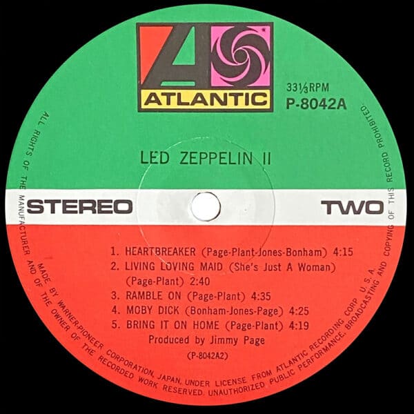 LP <br>Led Zeppelin II <br>Japan (P–8042A) #4 - Image 4