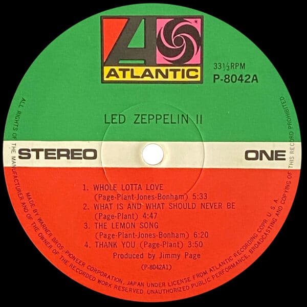 LP <br>Led Zeppelin II <br>Japan (P–8042A) #5 - Image 3