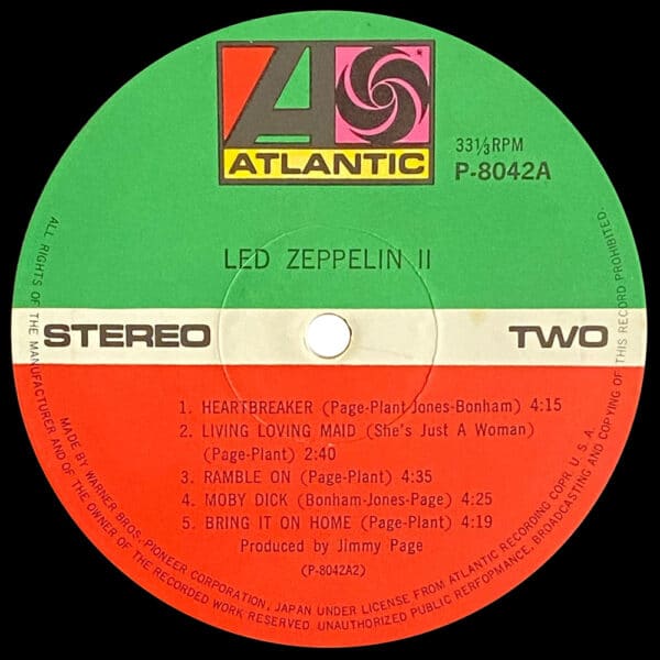 LP <br>Led Zeppelin II <br>Japan (P–8042A) #5 - Image 4