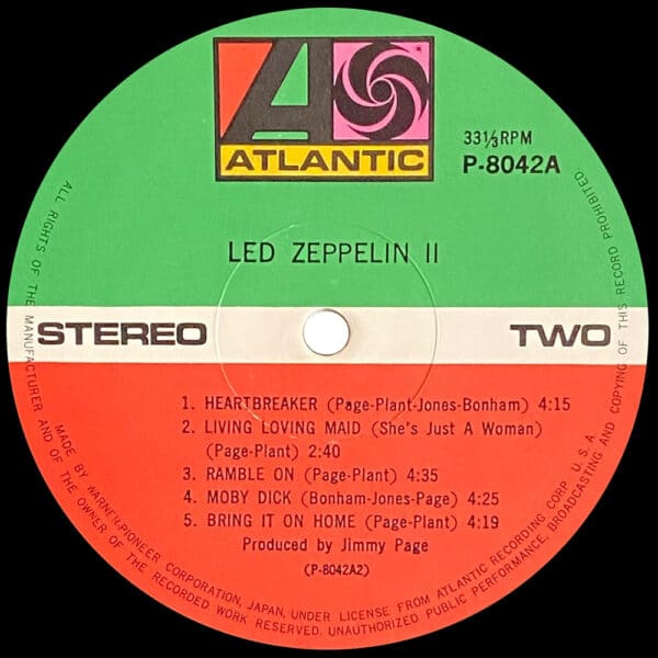 LP <br>Led Zeppelin II <br>Japan (P–8042A) #6 - Image 5