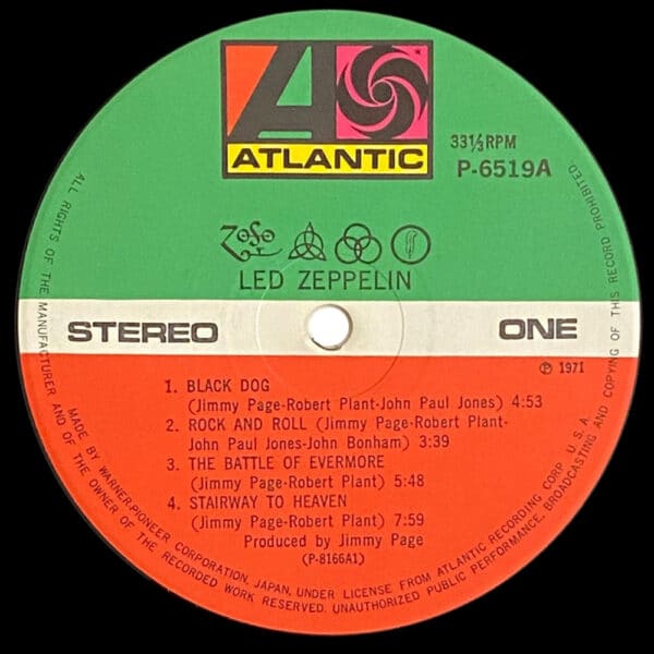 LP <br>Led Zeppelin IV <br>Japan (P-6519A) - Image 4