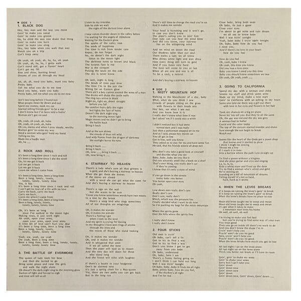 LP <br>Led Zeppelin IV <br>Japan (P-6519A) - Image 9