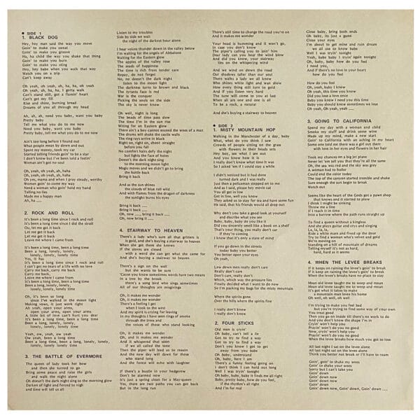 LP <br>Led Zeppelin IV <br>Japan (P-8166A) #1 - Image 8