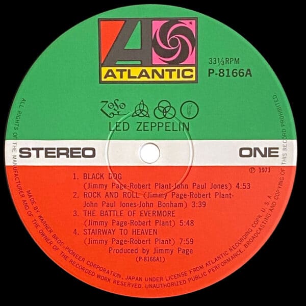 LP <br>Led Zeppelin IV <br>Japan (P-8166A) #3 - Image 4