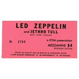 Concert Ticket <br>1969.08.15 <br>San Antonio, TX