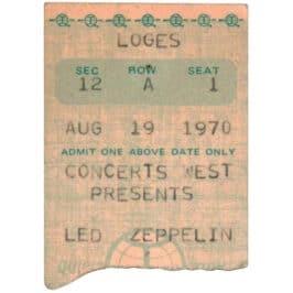 Concert Ticket <br>1970.08.19 <br>Kansas City, MO