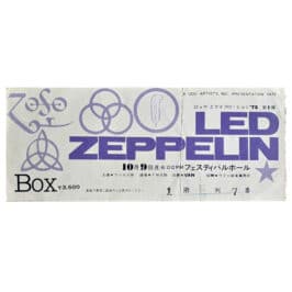 Concert Ticket <br>1972.10.09 <br>Osaka, JP (Purple)