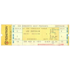 Concert Ticket <br>1973.05.31 <br>Los Angeles, CA