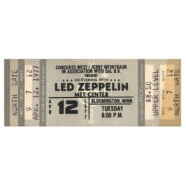 Concert Ticket <br>1977.04.12 <br>Bloomington, MN