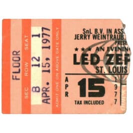Concert Ticket <br>1977.04.15 <br>St. Louis, MO