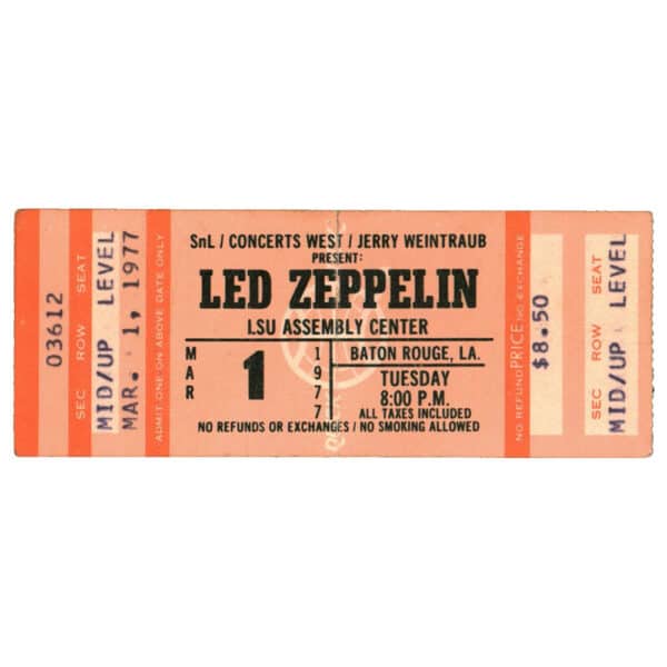 Concert Ticket <br>1977.05.19 <br>Baton Rouge, LA
