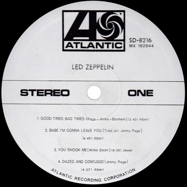 LP <br>Led Zeppelin <br>Australia (SD 8216) Promo #2 - Image 3
