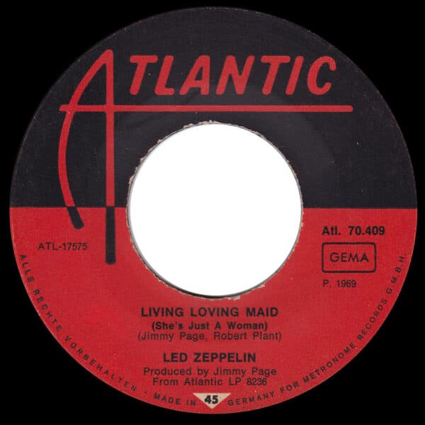 Single <br>Austria (ATL. 70.409) <br>Whole Lotta Love / Living Loving Maid (#1) - Image 2