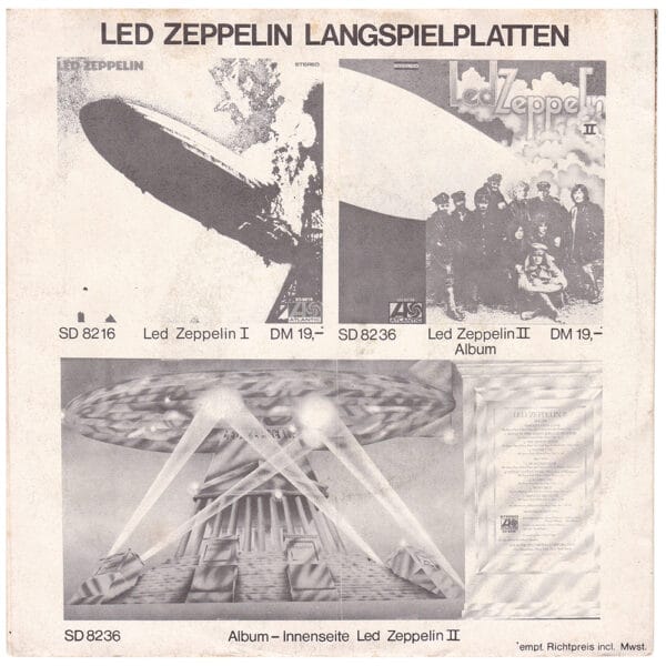Single <br>Austria (ATL. 70.409) <br>Whole Lotta Love / Living Loving Maid (#2) - Image 2