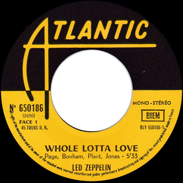 Single <br>France (650186) <br>Whole Lotta Love / Living Loving Maid (#4) - Image 3
