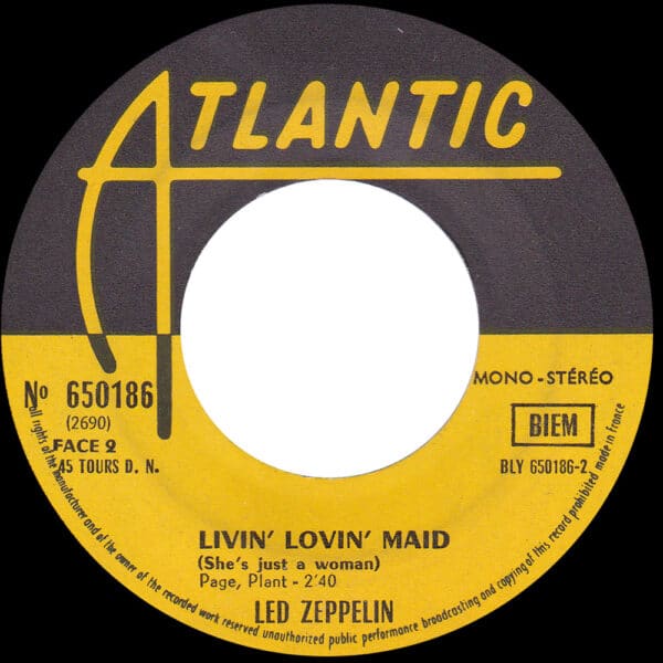 Single <br>France (650186) <br>Whole Lotta Love / Living Loving Maid (#4) - Image 4