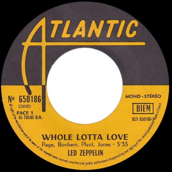 Single <br>France (650186) <br>Whole Lotta Love / Living Loving Maid (#5) - Image 3
