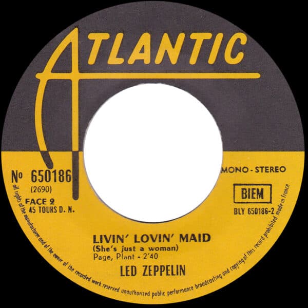 Single <br>France (650186) <br>Whole Lotta Love / Living Loving Maid (#5) - Image 4
