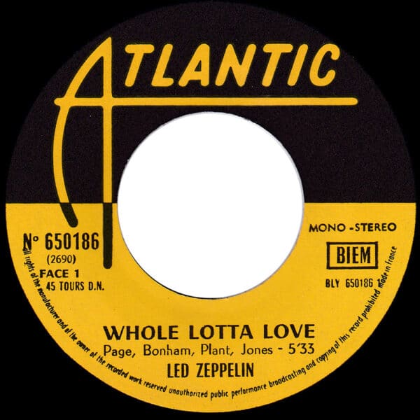 Single <br>France (650186) <br>Whole Lotta Love / Living Loving Maid (#6) - Image 3